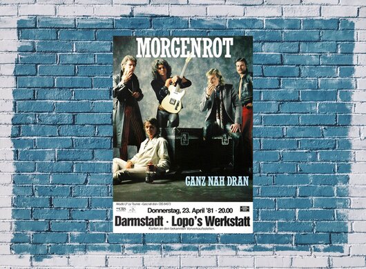 Morgenrot - Ganz Nah Dran, Darmstadt 1981 - Konzertplakat