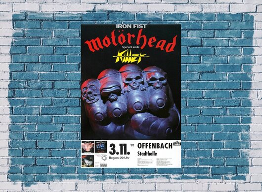 Motörhead  - Iron Fist, Frankfurt 1982 - Konzertplakat