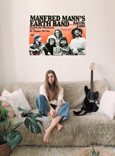 Manfred Manns Earth Band - Roaring Silence , Frankfurt 1976 - Konzertplakat