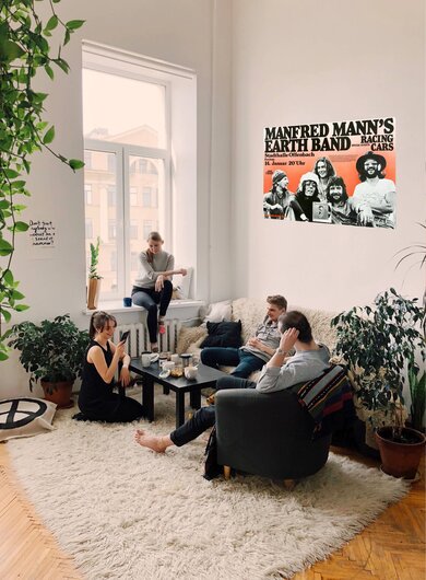 Manfred Manns Earth Band - Roaring Silence , Frankfurt 1976 - Konzertplakat