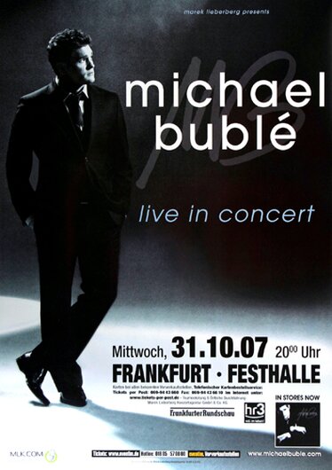 Michael Bublé - Irresponsible, Frankfurt 2007 - Konzertplakat