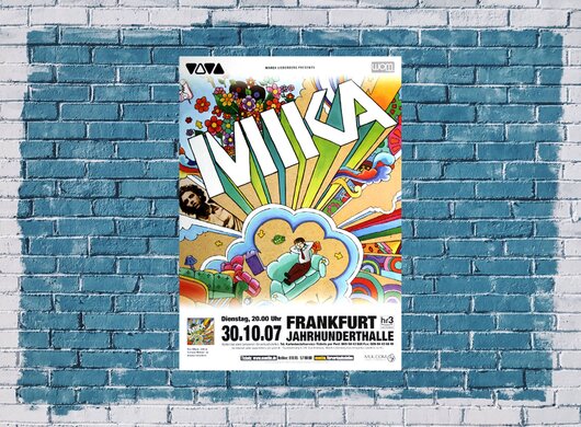 Mika - Cartoon Motion , Frankfurt 2007 - Konzertplakat