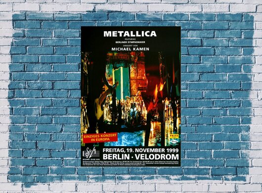 Metallica - Berliner Symphoniker, Berlin 1999 - Konzertplakat