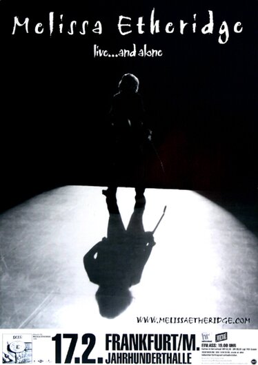 Melissa Etheridge - Live And Alone, Frankfurt 2003 - Konzertplakat