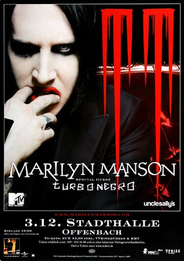 Marilyn Manson - Eat Me Drink Me, Frankfurt 2007 - Konzertplakat