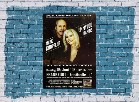 Emmylou Harris & Mark Knopfer, One Night Only, Frankfurt, 2006, Concert, Poster,