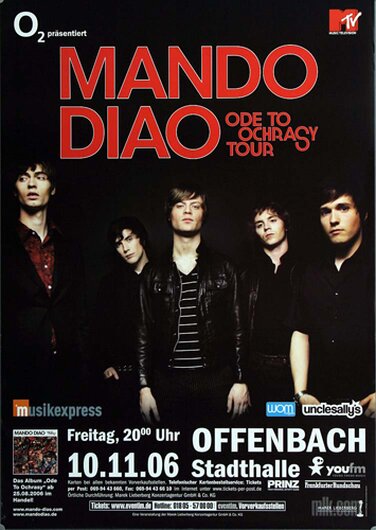 Mando Diao - Ochragy, Frankfurt 2006 - Konzertplakat