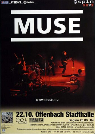 Muse - Absolution, Frankfurt 2003 - Konzertplakat