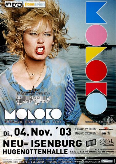Moloko - Forever More, Neu-Isenburg & Frankfurt 2003 - Konzertplakat