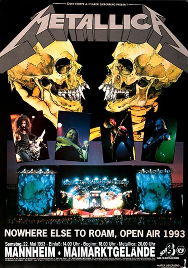 Metallica - Nothing Else Matters, Mannheim 1993 - Konzertplakat