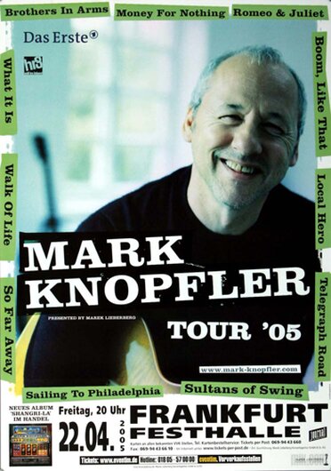 Mark Knopfler - The Trawlerman, Frankfurt 2005 - Konzertplakat
