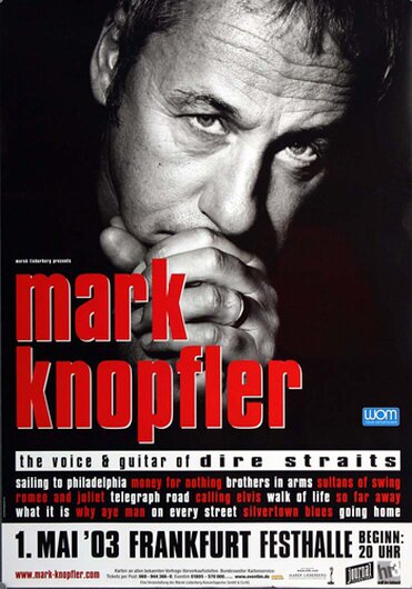 Mark Knopfler - Boom Like That, Frankfurt 2003 - Konzertplakat