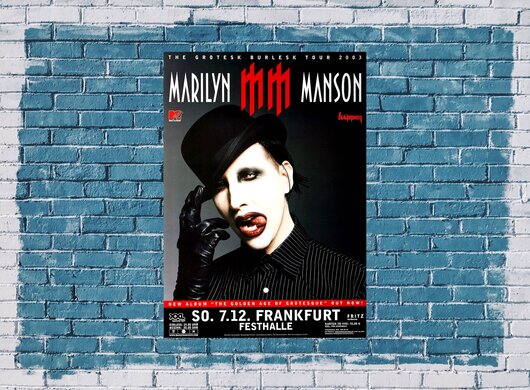 Marilyn Manson - Grotesk Burlesk, Frankfurt 2003 - Konzertplakat