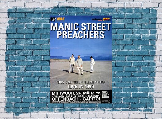 Manic Street Preachers - My Truth, Frankfurt 1999 - Konzertplakat