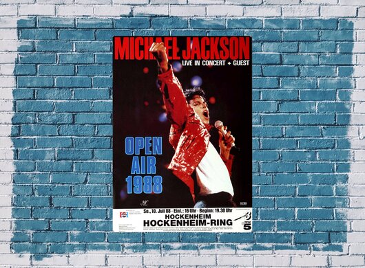 Michael Jackson - Bad World, Hockenheimring 1988 - Konzertplakat