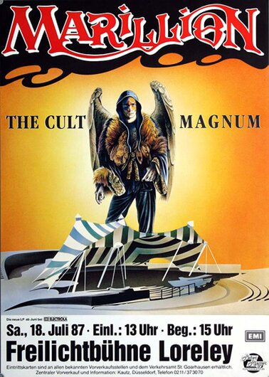 Marillion - The Cult Magnum , Loreley 1987 - Konzertplakat