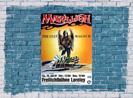 Marillion - The Cult Magnum , Loreley 1987 - Konzertplakat
