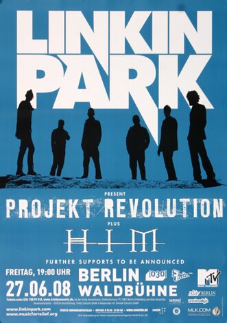 Linkin Park - No More Sorrow, Berlin 2008 - Konzertplakat