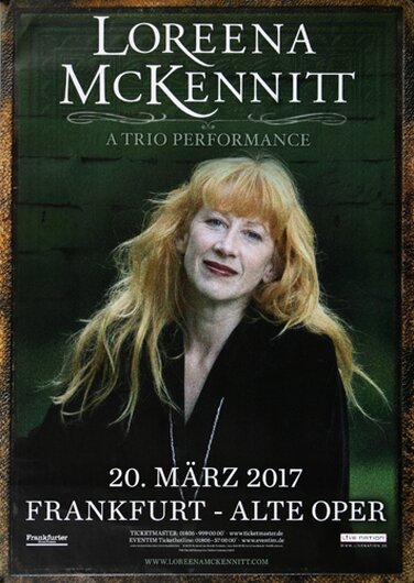 Loreena McKennitt - Trio Performance , Frankfurt 2017 - Konzertplakat