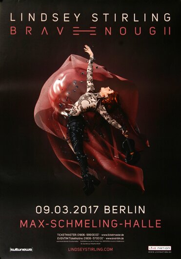 Lindsey Stirling - Brave Enough , Berlin 2017 - Konzertplakat