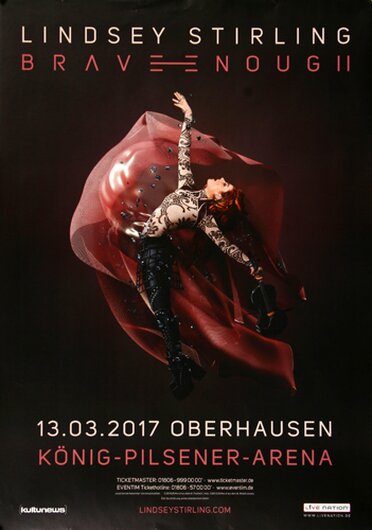 Lindsey Stirling - Brave Enough , Oberhausen 2017 - Konzertplakat