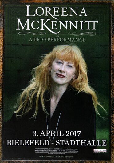 Loreena McKennitt - Trio Performance , Bielefeld 2017 - Konzertplakat