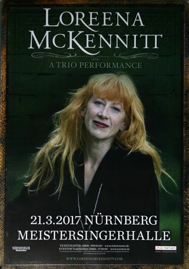 Loreena McKennitt - Trio Performance , Nürnberg 2017 - Konzertplakat