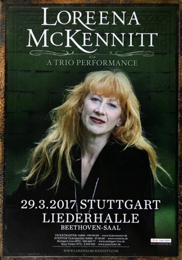 Loreena McKennitt - Trio Performance , Stuttgart 2017 - Konzertplakat