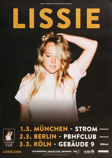 Lissie - Shameless, Tour 2016 - Konzertplakat