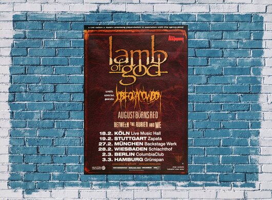Lamb of God - Live On Stage, Tour 2010 - Konzertplakat
