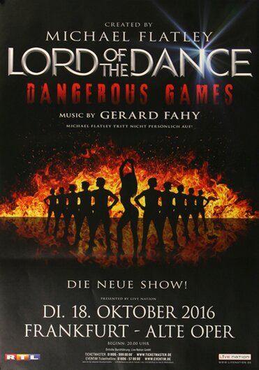 Lord Of The Dance - New Show , Frankfurt 2016 - Konzertplakat