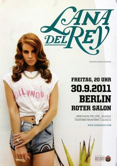 Lana Del Ray - Dark Paradise, Berlin 2011 - Konzertplakat