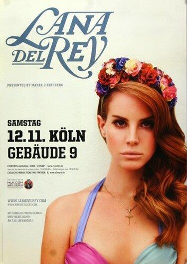 Lana Del Ray - Born To Die, Köln 2011 - Konzertplakat