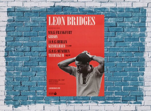Leon Bridges - Coming Home, Tour 2015 - Konzertplakat