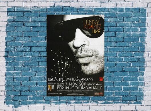 Lenny Kravitz - Black & White , Berlin 2011 - Konzertplakat