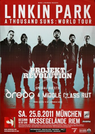 Linkin Park - Messe , Mnchen 2011 - Konzertplakat