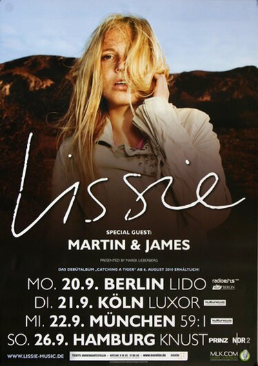 Lissie - Catching A Tiger , Berlin 2010 - Konzertplakat