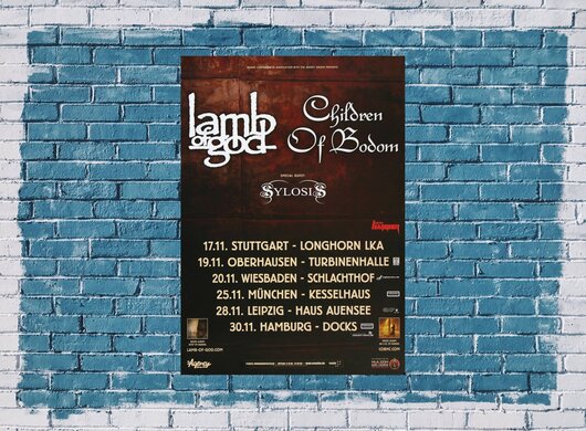 Lamb of God - Sturm Und Drang, Tour 2015 - Konzertplakat