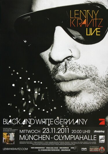 Lenny Kravitz - Black & White , München 2011 - Konzertplakat