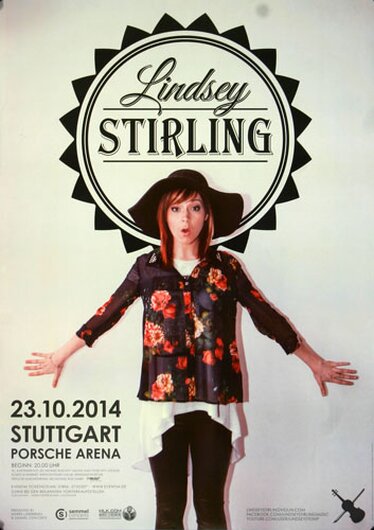 Lindsey Stirling - Shatter Me , Stuttgart 2014 - Konzertplakat