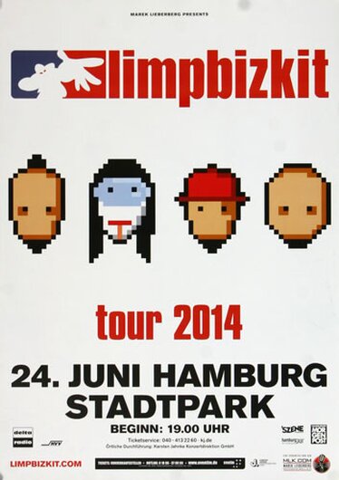 Limp Bizkit - Ready To Go , Hamburg 2014 - Konzertplakat