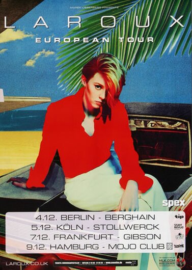 La Roux - Trouble In Paradise, Tour 2014 - Konzertplakat