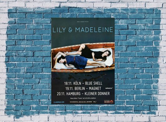 Lily & Madeleine - Fumes, Tour 2014 - Konzertplakat
