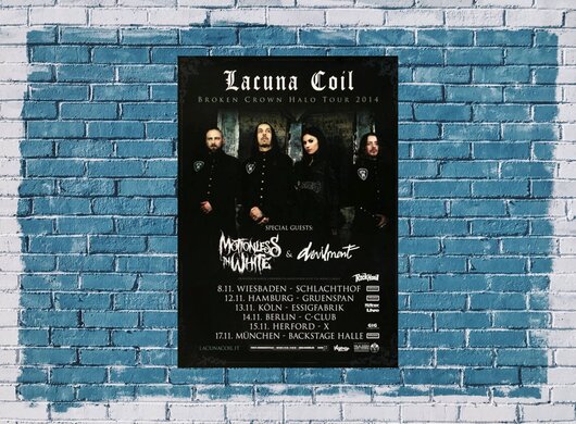 Lacuna Coil - Broken Crown Halo, Tour 2014 - Konzertplakat