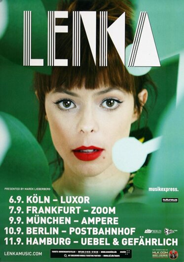 Lenka - Shadows, Tour 2013 - Konzertplakat