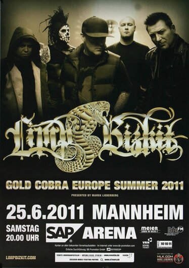 Limp Bizkit - Gold Cobra, Mannheim 2011 - Konzertplakat