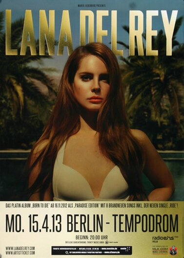 Lana Del Rey, Born To Die, Berlin, 2013, Konzertplakat