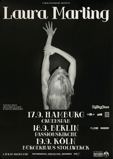 Laura Marling - Once I Was An Eagle, Tour 2013 - Konzertplakat