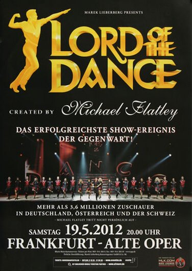 Lord of the Dance - Live In, Frankfurt 2012 - Konzertplakat