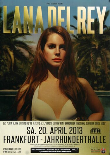 Lana Del Ray, Born To Die, Frankfurt, 2013, - Konzertplakat